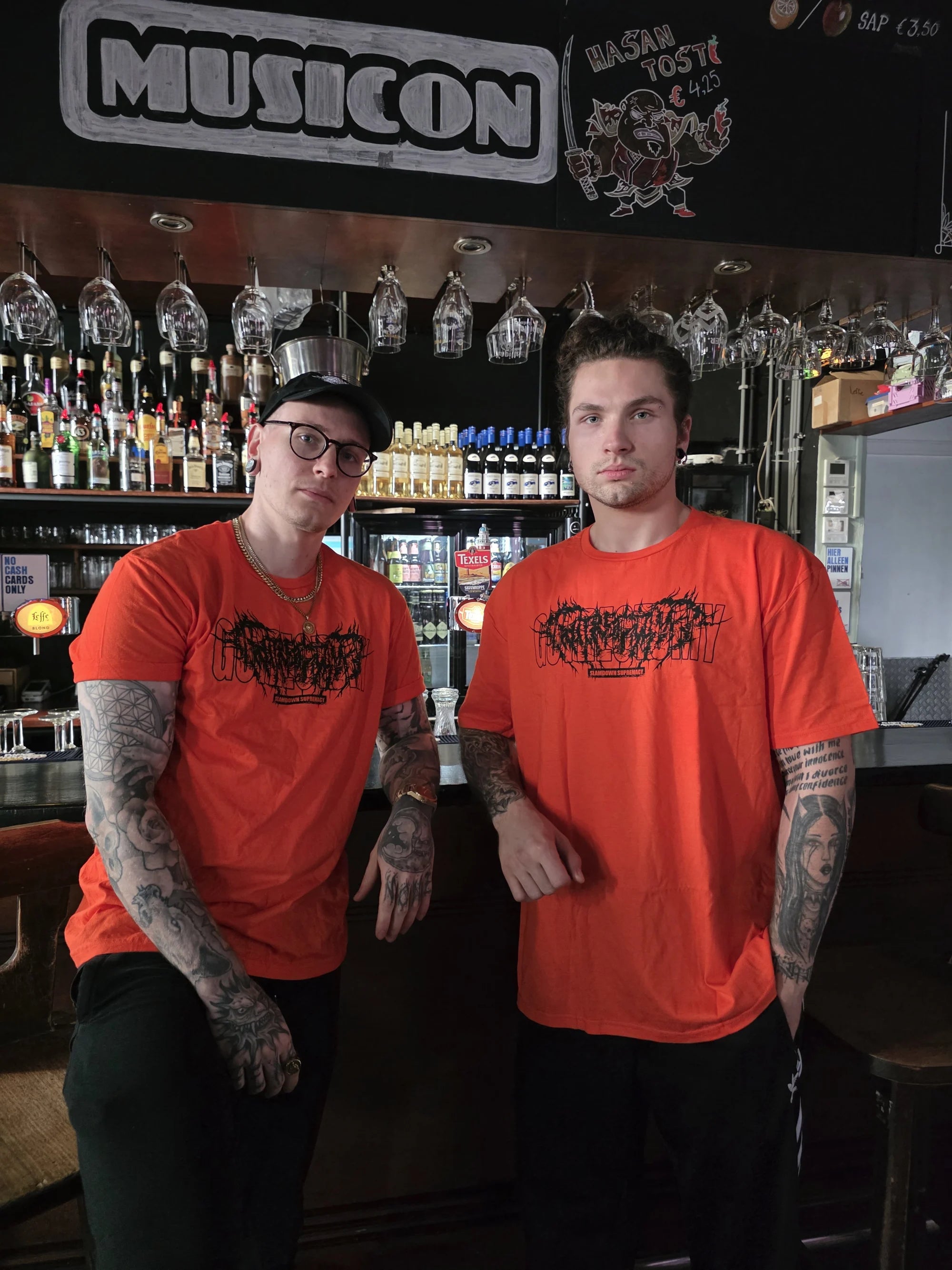 Double Logo T-Shirt - Orange